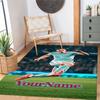 Atletico Madrid Personalized Text Floor Mat Suitable for Playrooms Foyer Game Room Dormitory Antislip Carpet Decorate Offices Birthday/Christmas Gift