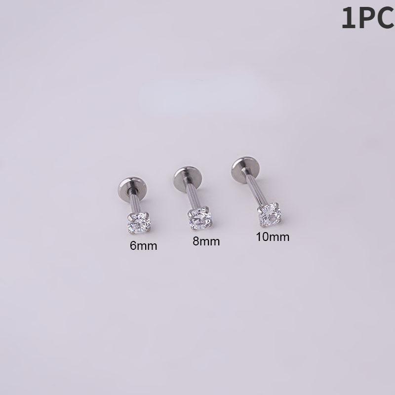 1 buc Stud Piercing din Oțel Inoxidabil Cercei Stud cu Cristal pentru Ureche Helix Cartilaj Cercei pentru Femei Piercing Corp Zircon Accesorii Cadou