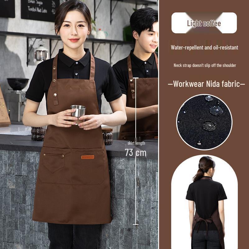 

Фартук с принтом логотипа в корейском стиле - Модный унисекс для работы на кухне