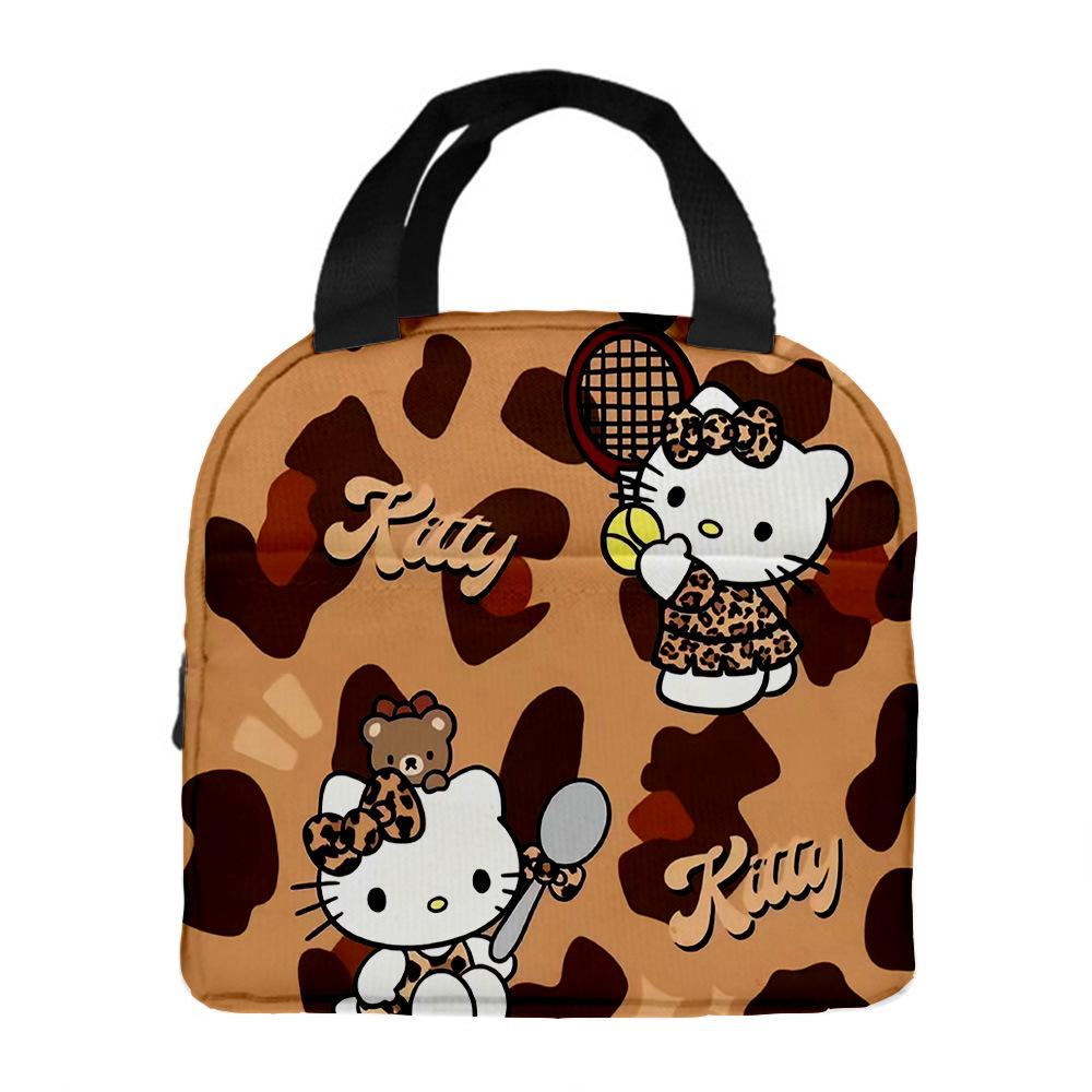 Hellokitty Handheld Meal Bag Cartoon Bento Bag Insulated Lunch Box Bag With Rice Storage Bag Portable