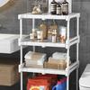 Expandable Wardrobe Organizer Adjustable Storage Shelf for Cabinets and Closets Use Carbon Steel Organization Rack