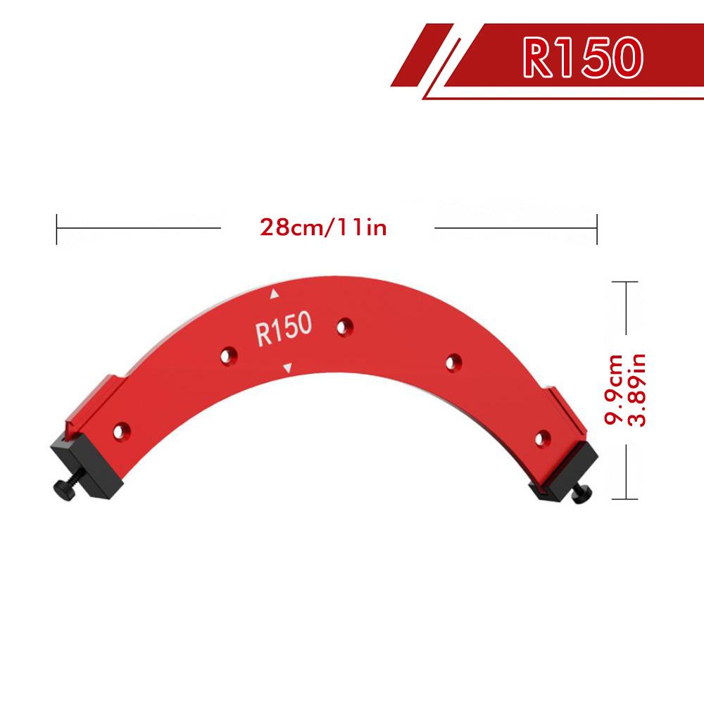 Woodworking Router Templates Arc Angle Positioning Template, Corner Radius, Reusable Positioning Tool R100-R300 Radius Jig