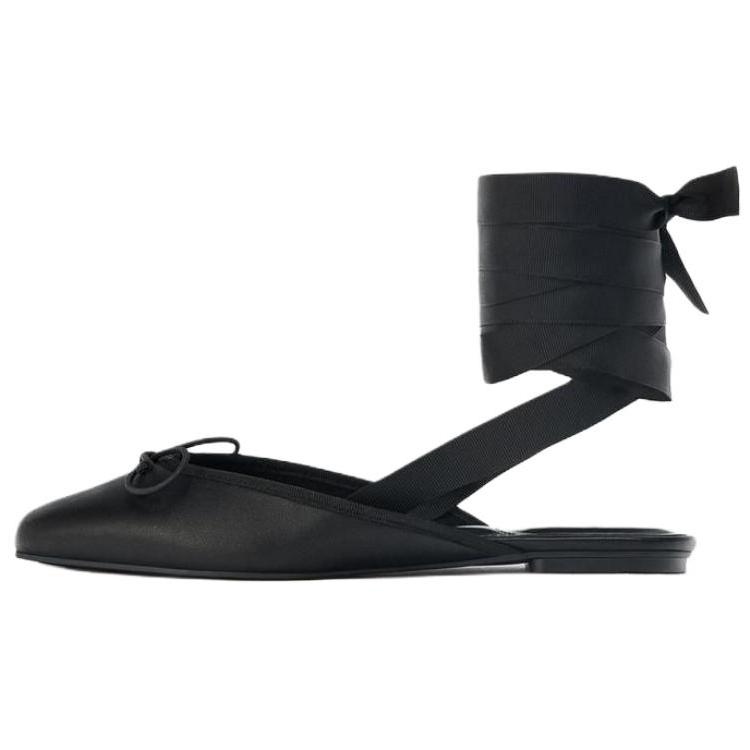 

Zara Модные повседневные балетки 1,5 см Женские балетки Черные 2507610800 40