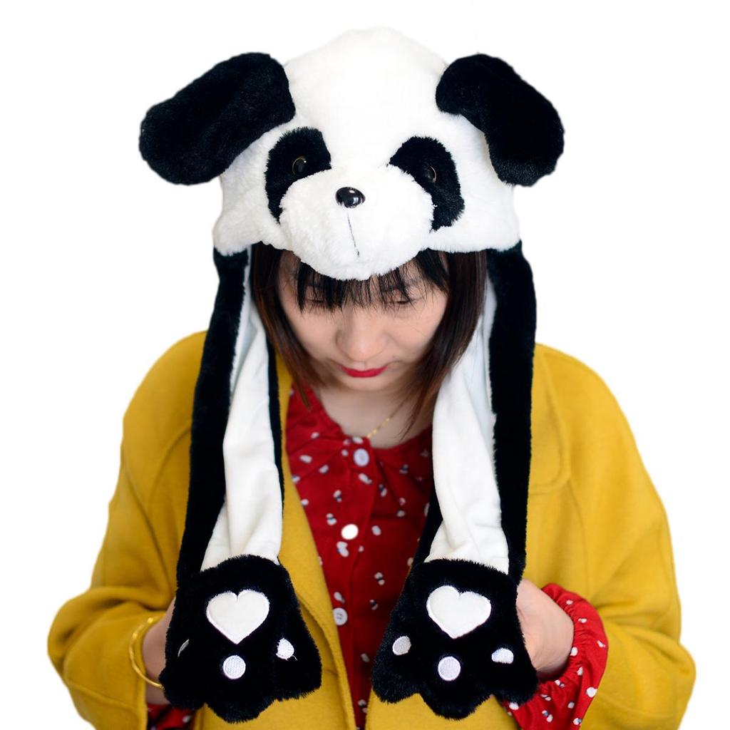Adorable Panda Hat with Moving Ears - Cute Performance Prop, Gift, or Souvenir