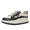 2024 Wiosna Damskie Białe Retro Buty Skate z Grubej Podeszwy ze Skóry Naturalnej - Wszechstronne, Płaskie, Casualowe Sneakersy Plus Size