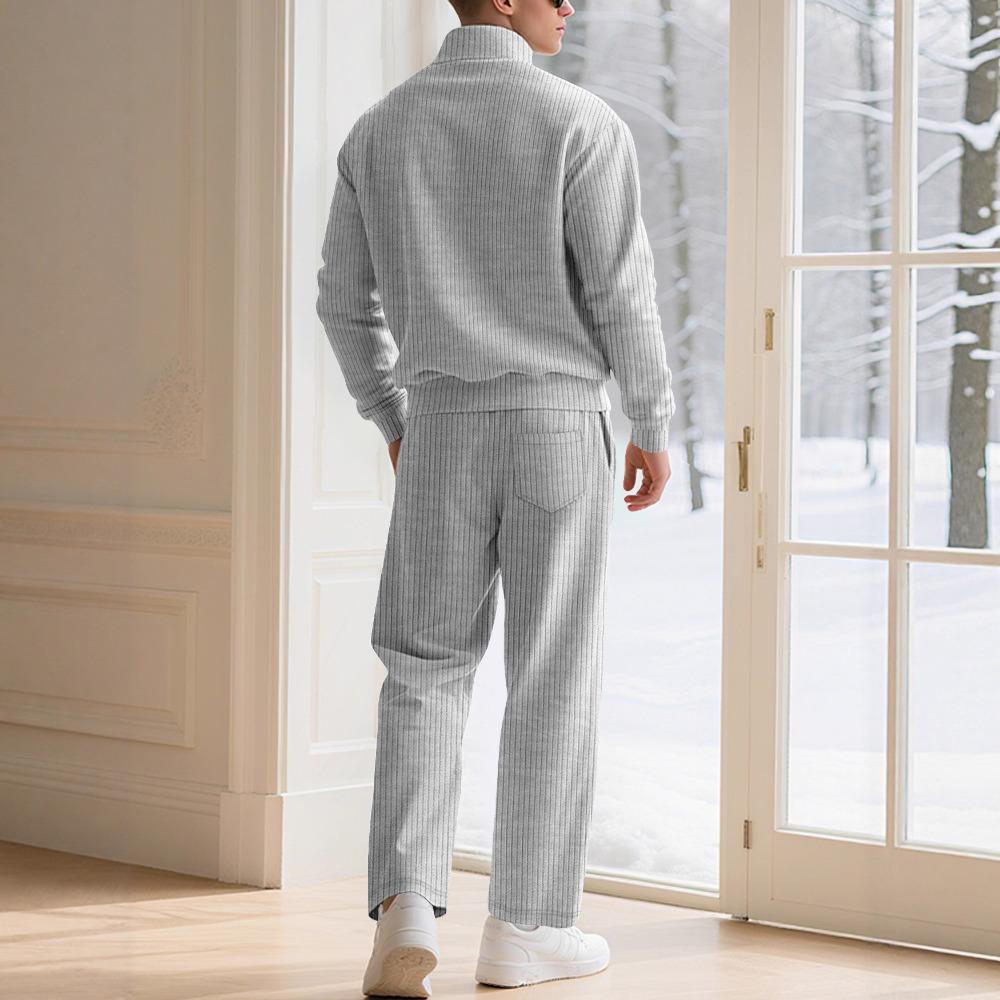 2025 Neuer Trend Sport 2-teiliges Set Schlichte Mode Westküste Atmungsaktiv Business Casual Temperament Männer Frühling und Herbst 2-teilig