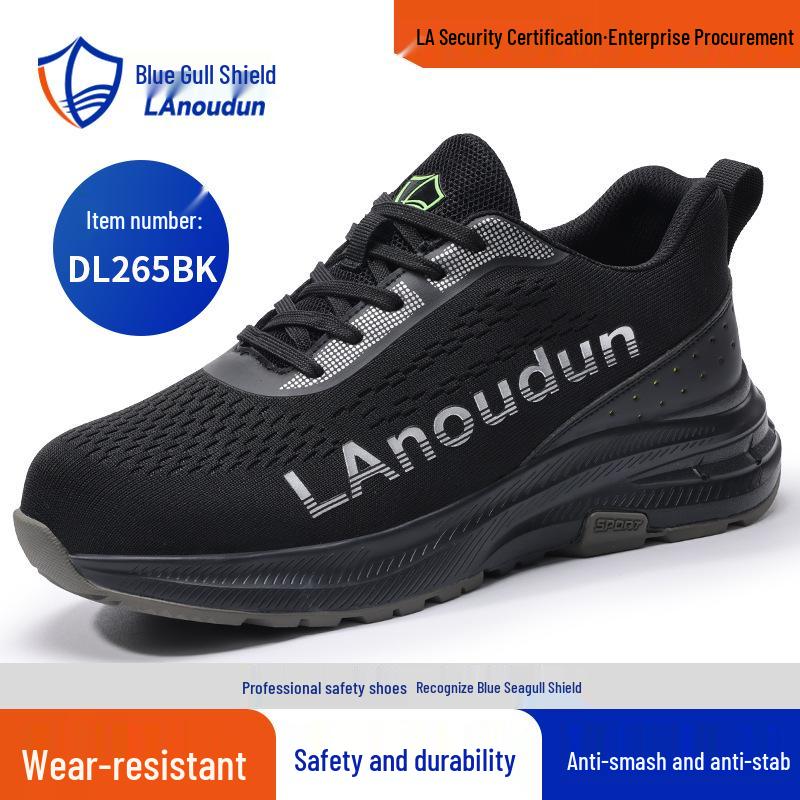 Blue Gull Shield Men's Low-Top Safety Shoes – Lightweight, Anti-Smash, Anti-Puncture, Wear-Resistant, Durable Work Footwear