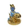 Makhan Krishna Idol for Home Decor, Office Desk | Laddu Gopal Murti for Gifting | Small Statue | Makhan Chor | Bala Krishna for Puja (4 X 3)