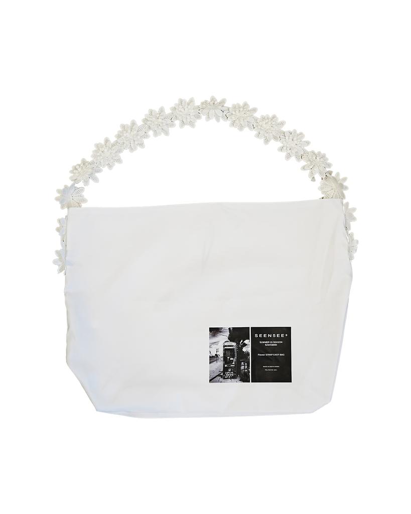 Seen Flower Strap Easy Bag (White)