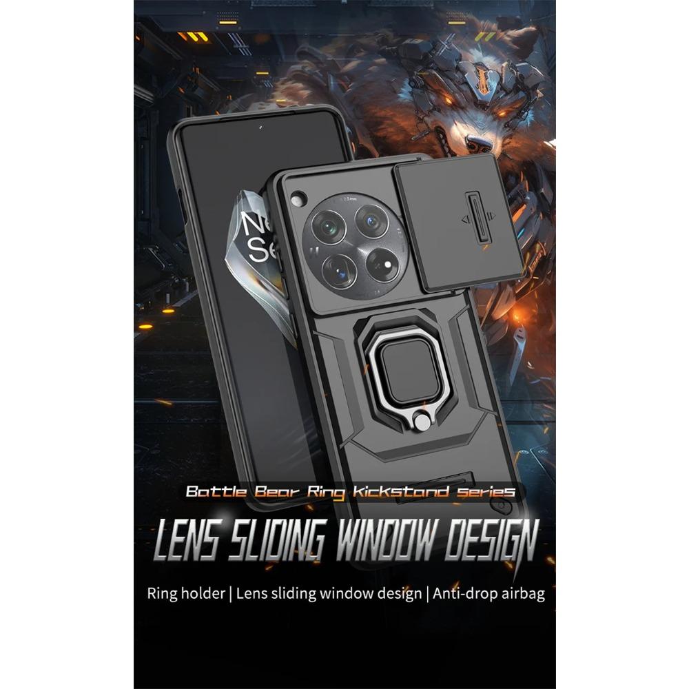 Magnetic Holder Armor for OnePlus 12 12R 11 11R Nord CE 3 Lite N30 5G Case Lens Protection Ring Cover Business Full Protection Cover