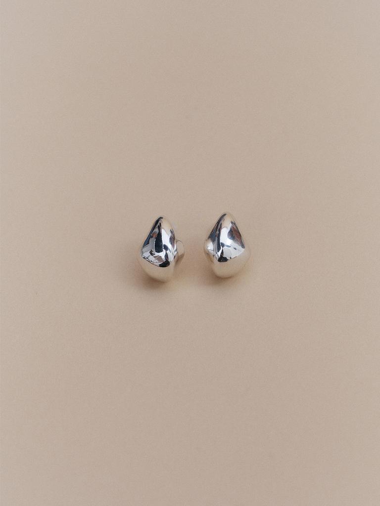 The Part Of [Silver 925] Wavy Polygon Earrings