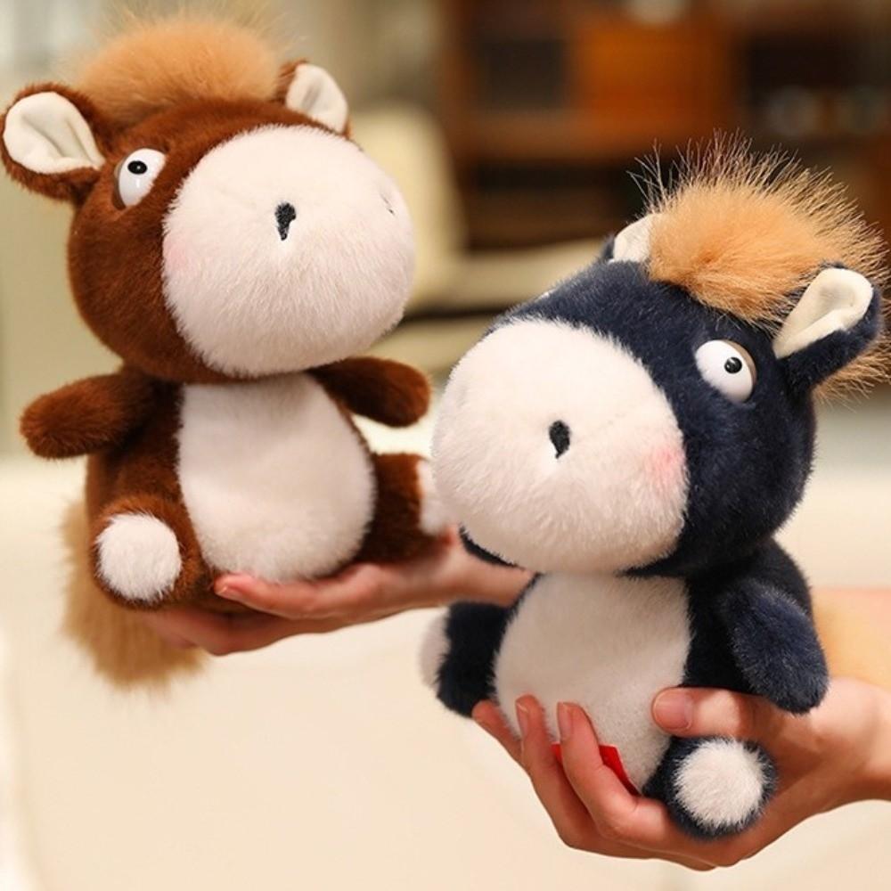 Chinese Style Plush Pony Doll 18/25cm Zodiac Pony Figurine Mascot Dolls  Chinese New Year Gift