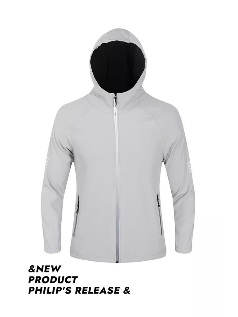 Unisex Winter Outdoor Windproof Velvet Jacket with Reflective Zipper for Cycling, Running, and Leisure Activities.