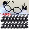 Practical Mini Eyeglass Clip Reading Light Portable Book Lamp Lightweight Universal Clip-On Flashlight for Bedside Night Reading