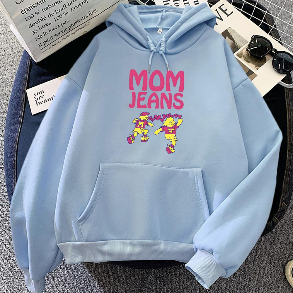 Funny Graphic Clothes Band Mom Jeans Band Hip Hop Streetwear Hoodies Long Sleeve Soft Hooded Pullovers Printing Women Pullovers