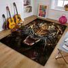 "Ferocious Tiger with Fiery Background" Patterned carpet, suitable as a non slip play mat for the living room and bedroom sofa