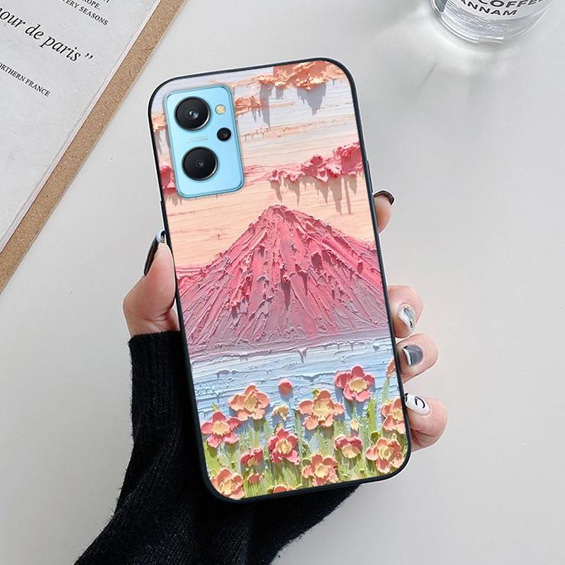 Voor OPPO Realme 9i Hoesje Mode Panda Bloemen Zacht Siliconen Achterhoezen voor Realme9i 4G Realme9 i Cover RMX3491 etui Fundas tas