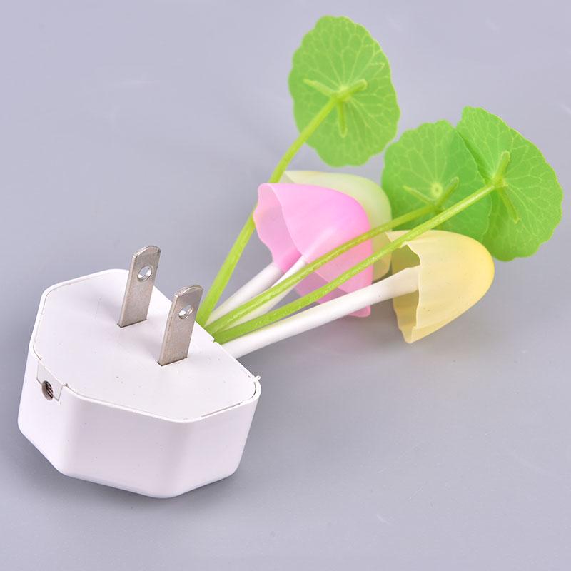 Romantic Led Night Light Mushroom Sensor Plug-In Wall Lamp Home Decor
