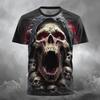 Summer Men's 3D Printed Crew Neck T-Shirt Fashion Versatile Breathable Trend Casual