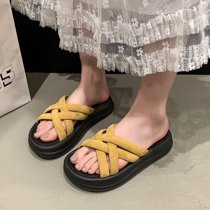 Fairy Wear French Beach Shoes Sandals Fashion Style With Platform Slippers Women'S Summer Skirt