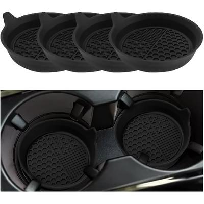 Mandark 4PCS Car Cup Holder Coaster, Silicone Anti-Slip Vehicle Ert Water Bottle Mat, Automotive Interior Ulation Drink Cup Pad Decor Accessories,