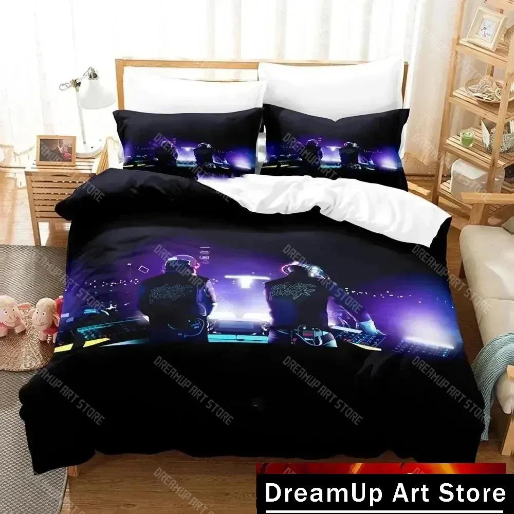 3D Print Daft Punk Bedding Set Duvet Cover Bed Set Quilt Cover Pillowcase Comforter King Queen Size Boys Adult Bedding Set