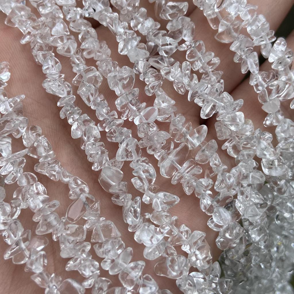 Clear Quartz Irregular Beads 5-8mm: Natural Semi-finished DIY Bracelet Accessories