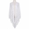 Versatile 140×140cm Lace Shawl Hollowed-out Design Breathable Tassel Shawl Elegant Evening Gown Shawl for Women