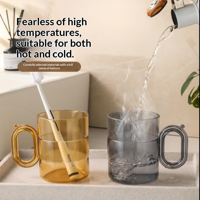 Toothbrush Cup for Couples Household Use for Washing Mouth Dormitory Transparent Toothpaste and Toothbrush Cup