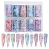 10Rolls Mixed Nail Art Foils Transfer Sticker Set Rose Flower Designs Floral Starry Sky Nail Wraps Wedding Summer Manicure Decor