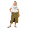 BRAVE SOUL Saia Jeans Plus Size Cargo Feminina