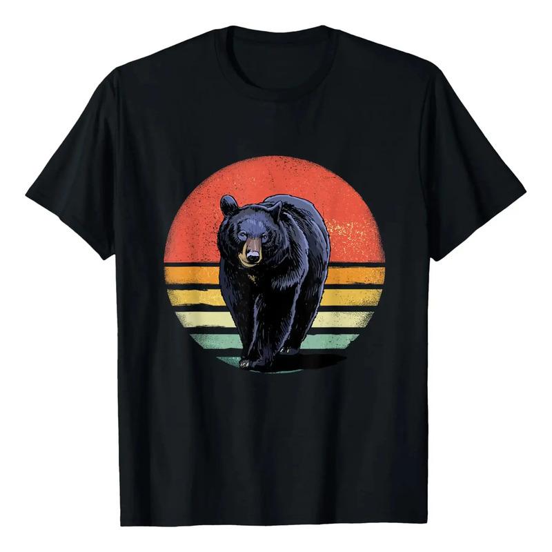 Camiseta Retro Vintage Con Oso Negro S