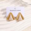New French retro fashion stainless steel stud earrings ins personalized design earrings ear jewelry