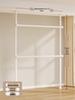 Floor-Standing Clothes Rack: Bedroom Hanger, Retractable Drying Rod, Coat & Hat Rack.