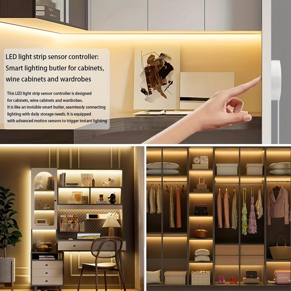 USB COB LED Cabinet Light, Touch Dimmable Strip, 5V IP65 1m for Kitchen, Wardrobe, Showcase