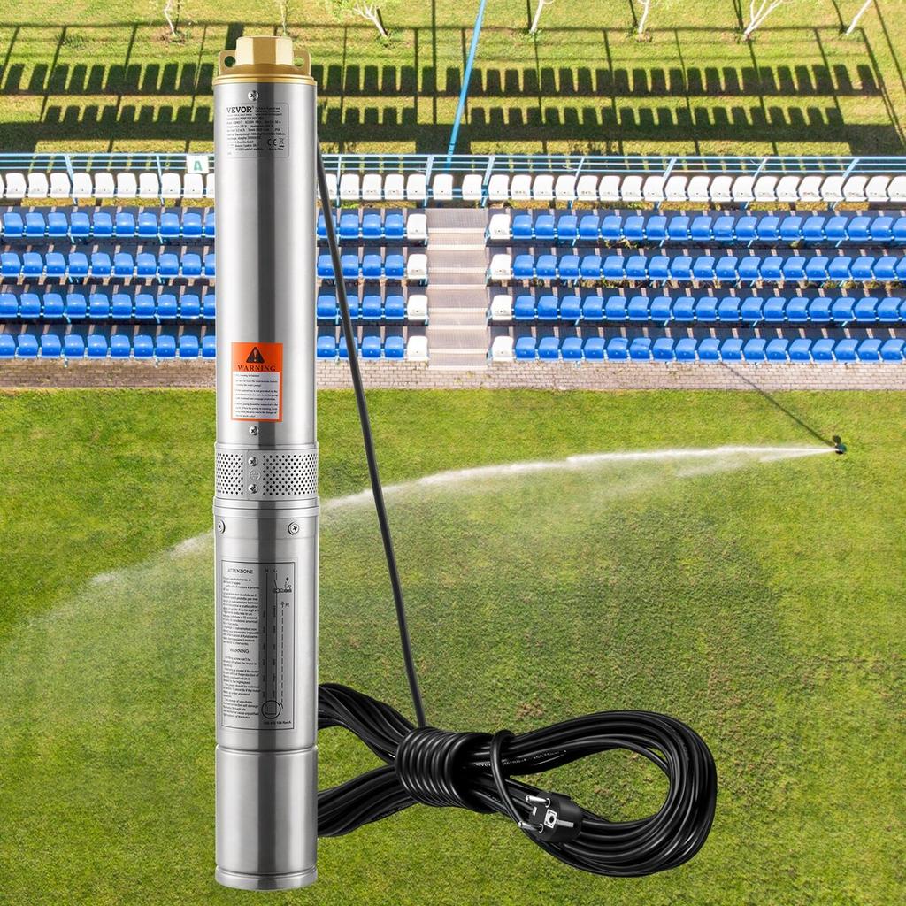 Deep Well Submersible Pump Stainless Steel Water Pump 370W 5.3 M³/h 50 M