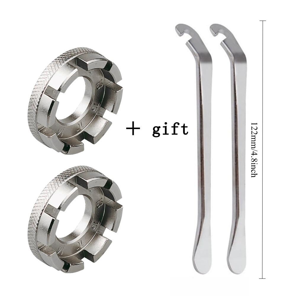 1/2pcs Bike Wheel Rim Wrench Mini Adjuster Spanner 8 Way Groove Bicycle Spoke Tension Wrench Bike Demolition Axis Repair Tools