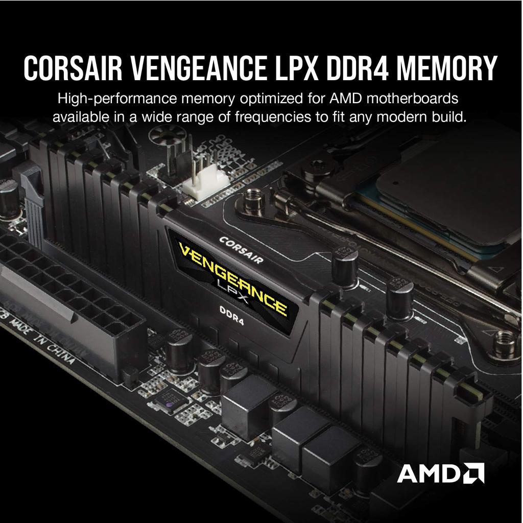 CORSAIR Desktop PC Memory Vengeance LPX Series 64GB x CMK64GX4M2D3600C18 DDR4-3600MHz [32GB 2]