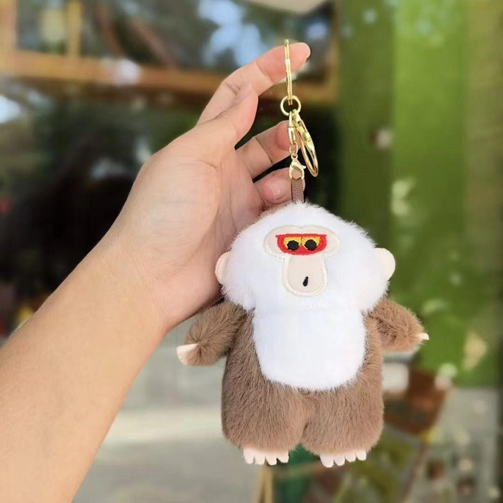 Plush Doll White-Faced Monkey Plush Toy Stuffed Animals Monkey Car Pendant  Car Trinket