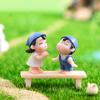 Miniature Craft Decoration Couple Figurines PVC Fairy Garden Decor  Home Wedding