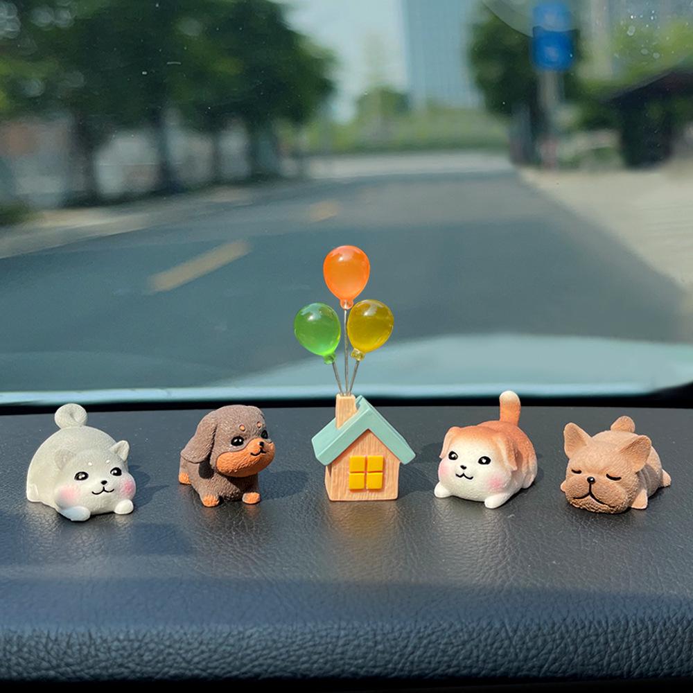 Resin Cute Puppy Car Ornament - Interior Decoration & Decompression Artifact