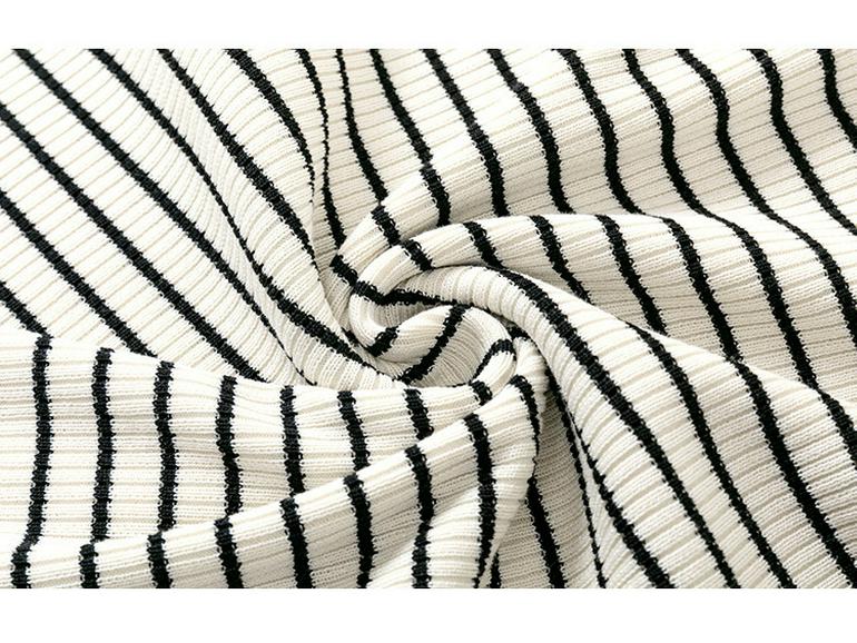 Wide-Strap Plus Size Square Neck Striped Knit Camisole