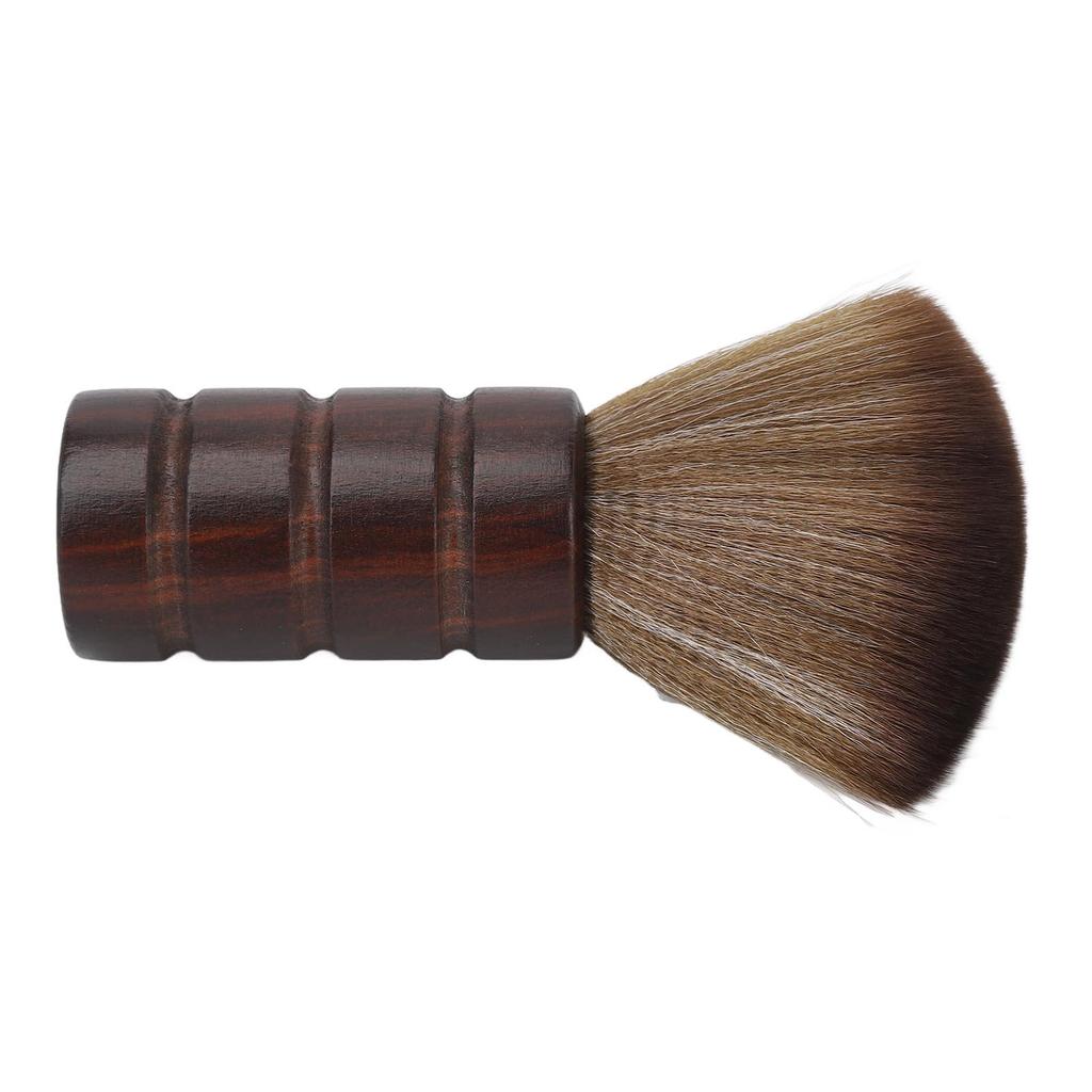 Hair Cutting Neck Dust Brush Home Salon Barber Nylon Hair Wooden Handle Face Neck Hair Dust Cleaning Brush
