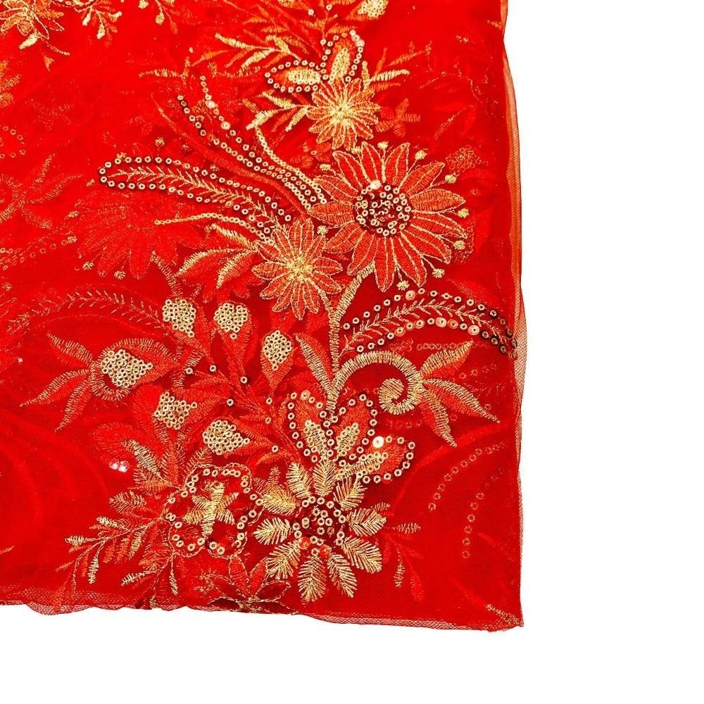 Elegant Embroidery Flower Lace Patch Sequin Clothing Decoration Patch  Fabric Crafts