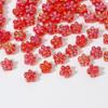 ZW08 ABCai 100pcs 7mm Plating Color Acrylic Flower Charm Beads Tiny Mix Shiny Spacer Bead Jewelry Making Diy Bracelet Material