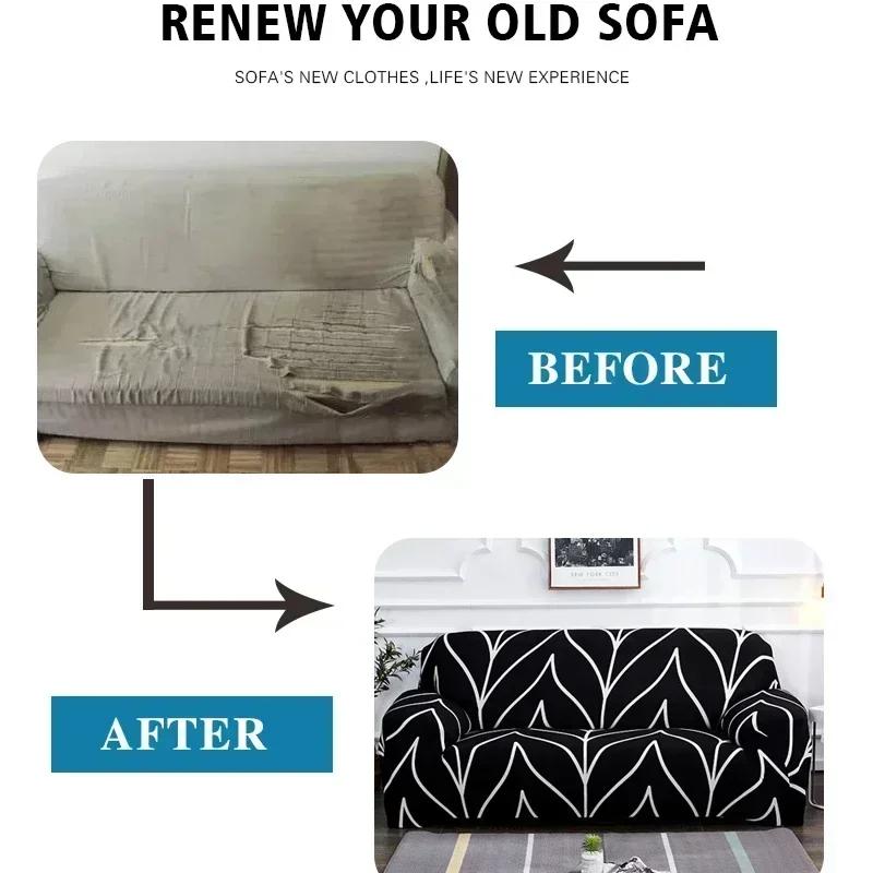 Printed Sofa Cover Stretch Couch Cover Sofa Slipcovers for Couches and Loveseats Washable Furniture Protector for Pets Kids