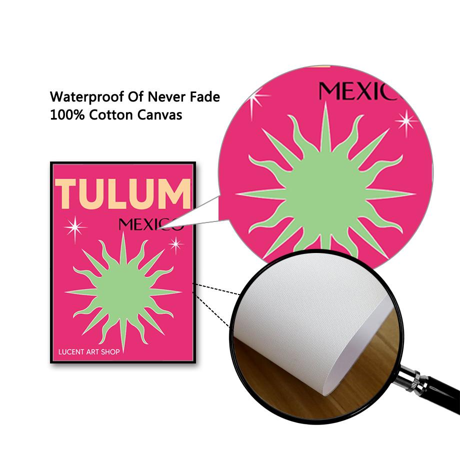 Abstract Tourism City Nordic Poster Italy Mexico Beach Palm Coral Shell Wall Art Canvas Painting Wall Pictures Living Room Decor