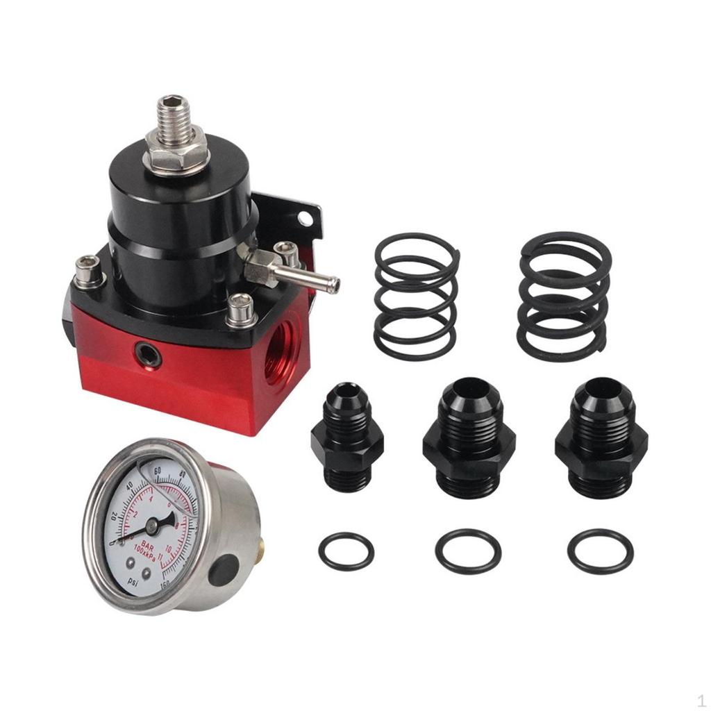Adjustable Fuel Pressure Regulator with Gauge Precision