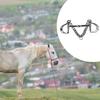 Secure Double Chain Equestrians Bit Stainless Steel Construction for Weatherproofed Horse Training Accessories