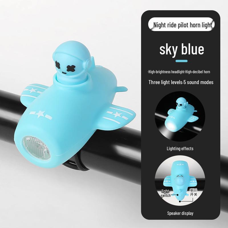 High Brightness Front Bike Light & Horn for Children's Night Riding